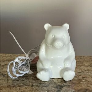 White Ceramic Teddy Bear Night Light